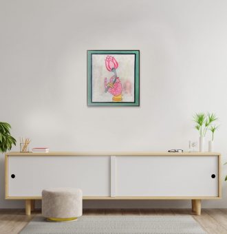 Cabinets and wall for tv in living room, Mockup white wall,3D rendering