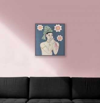 Frame mockup in a living room
